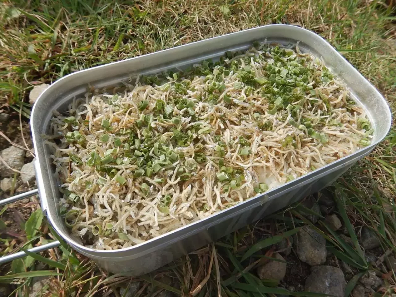 メスティン トランギア 炊き込みご飯 じゃこご飯 完成