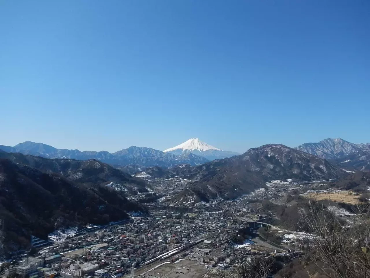岩殿山 登山 眺望