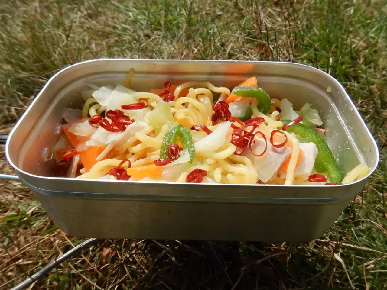 トランギア メスティン ペペロンチーノ風焼きそば 味付け