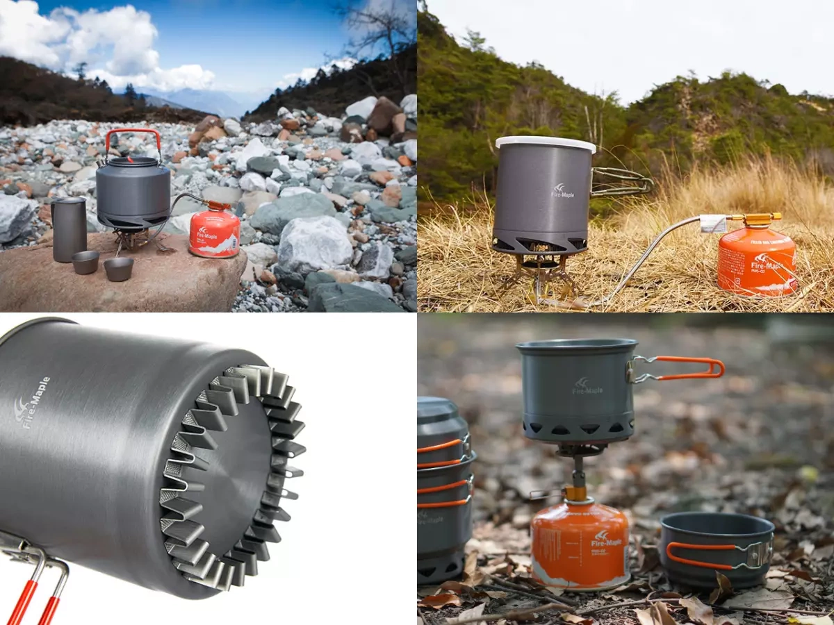 熱効率の高いヒートエクスチェンジャー付きのクッカー-燃費良し・沸騰時間短縮