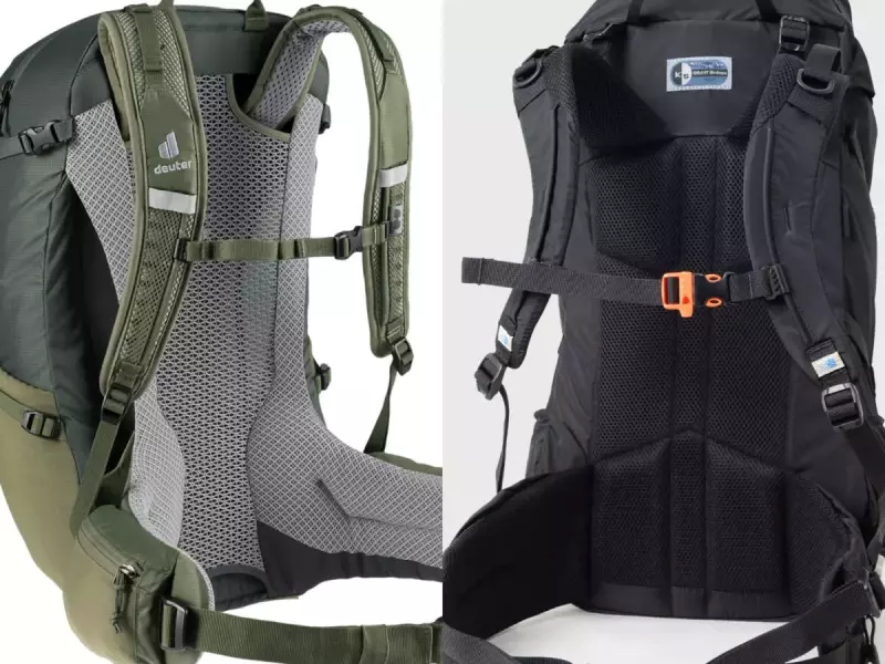 日帰り登山用ザックを大きく分類するには背面構造をチェック