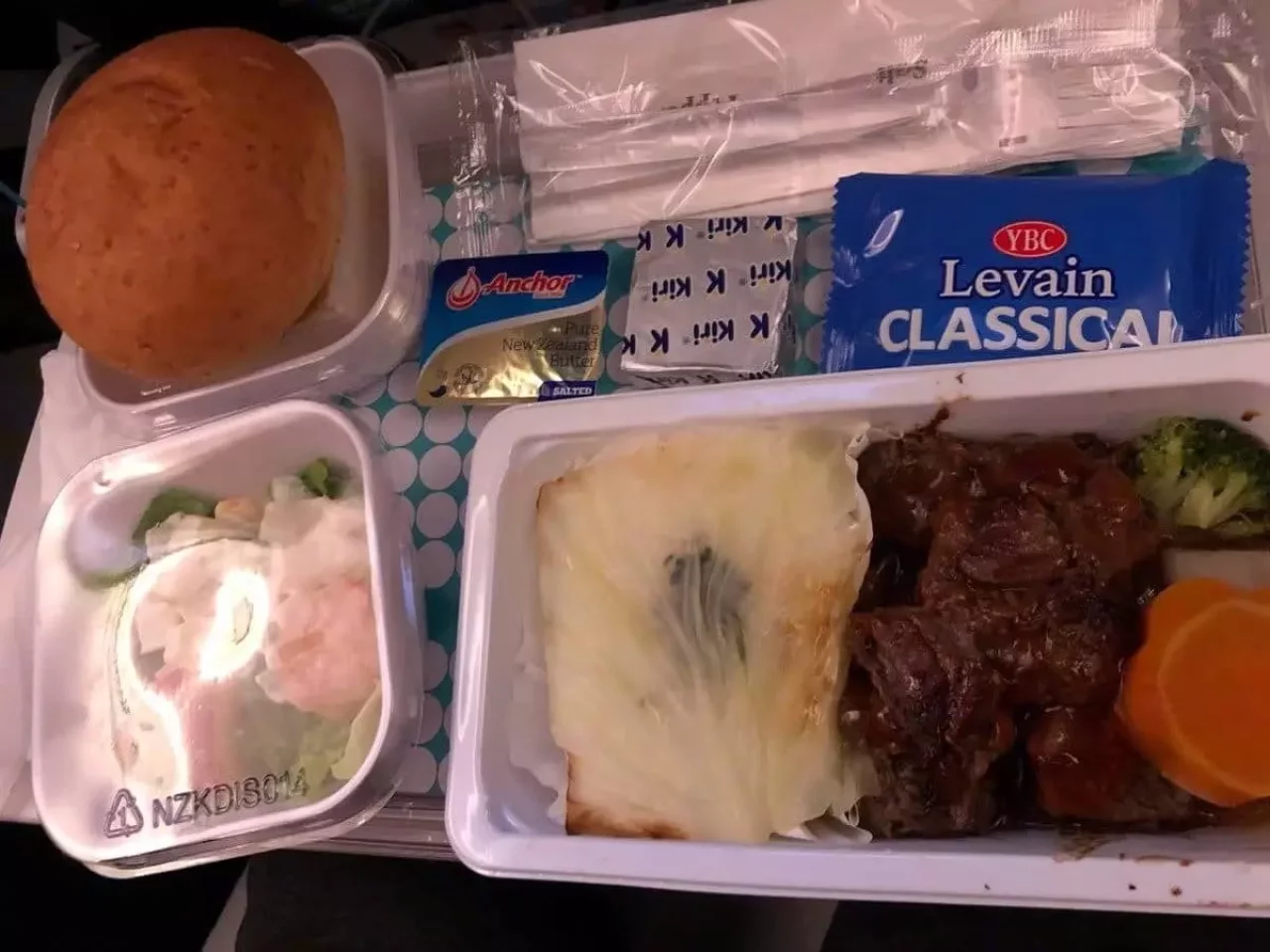 ニュージーランド航空の機内食