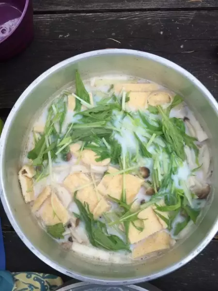 山ごはん牛乳鍋