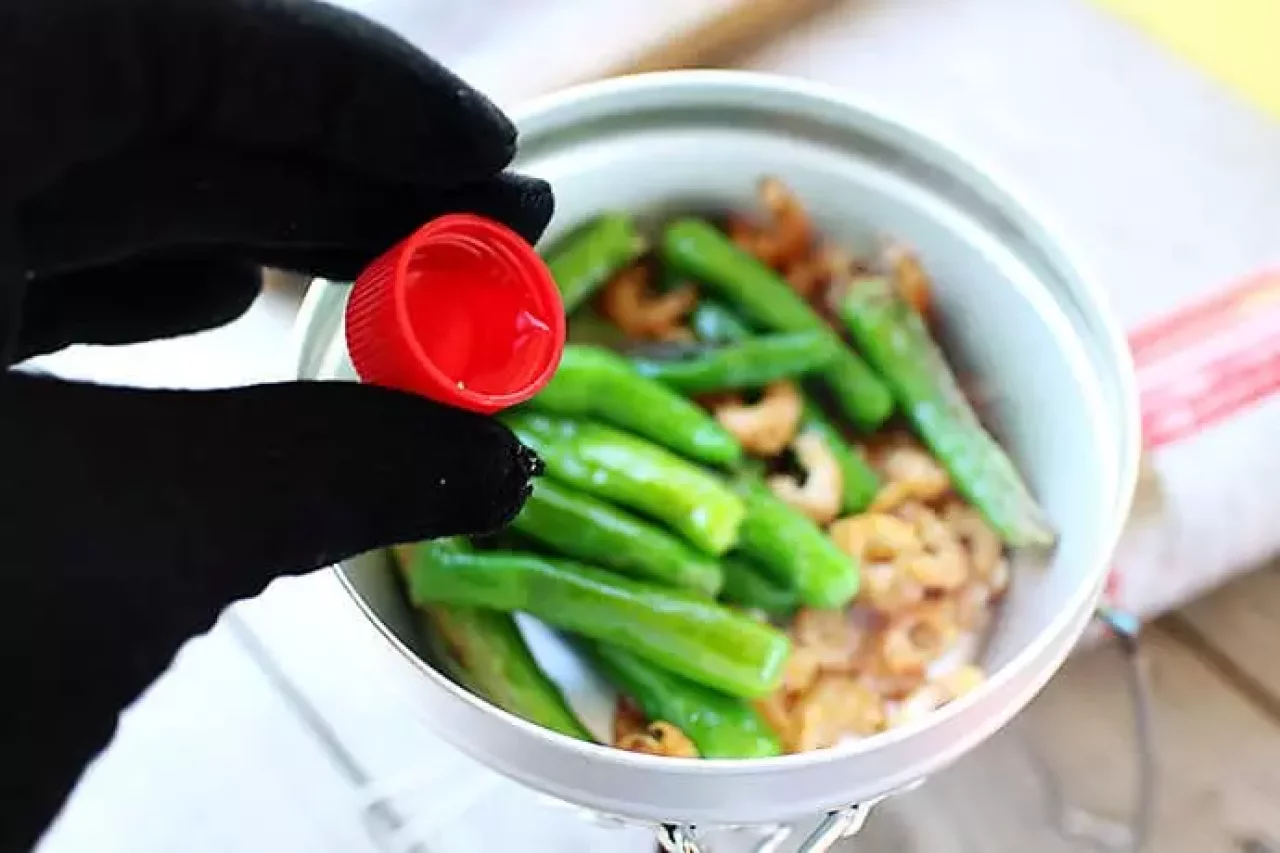 しし唐の干しエビ炒め