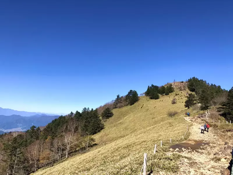大菩薩嶺頂上までの標高差は約500m