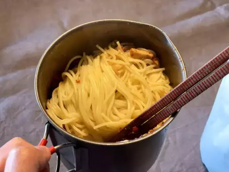 重量95g・容量750mlチタンパスタもクッカーS