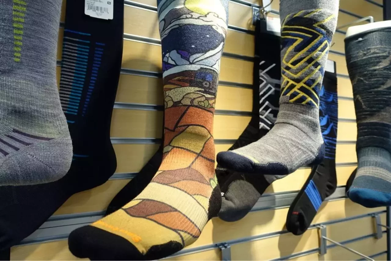 スマートウールのプリントソックス