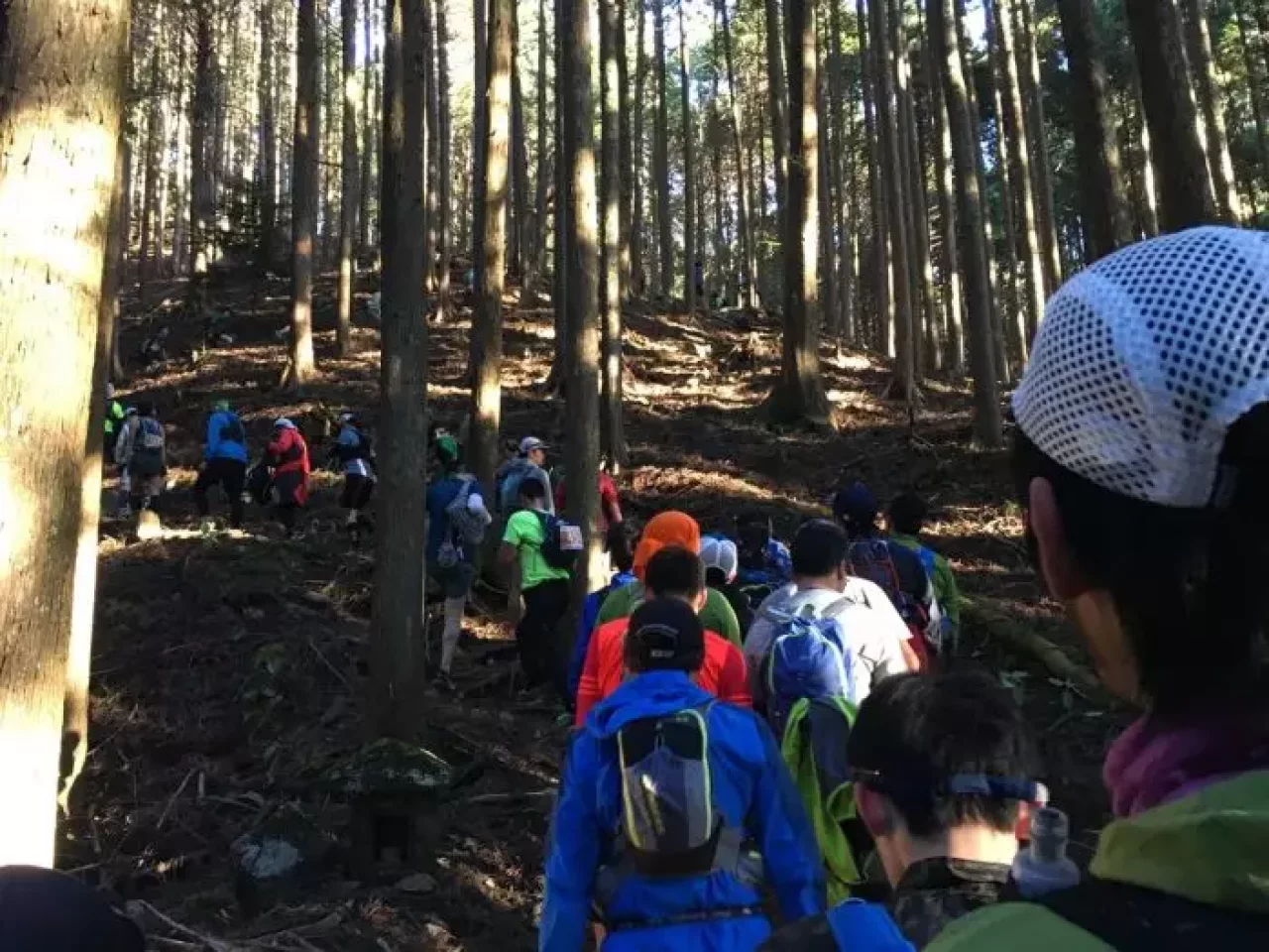道幅は狭くなり渋滞