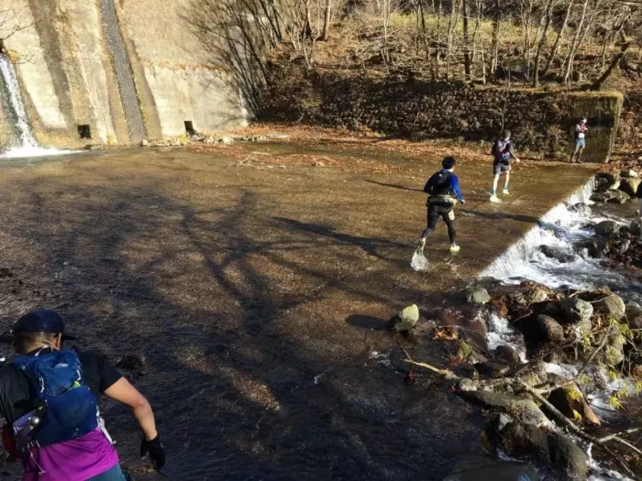 渡渉するコース