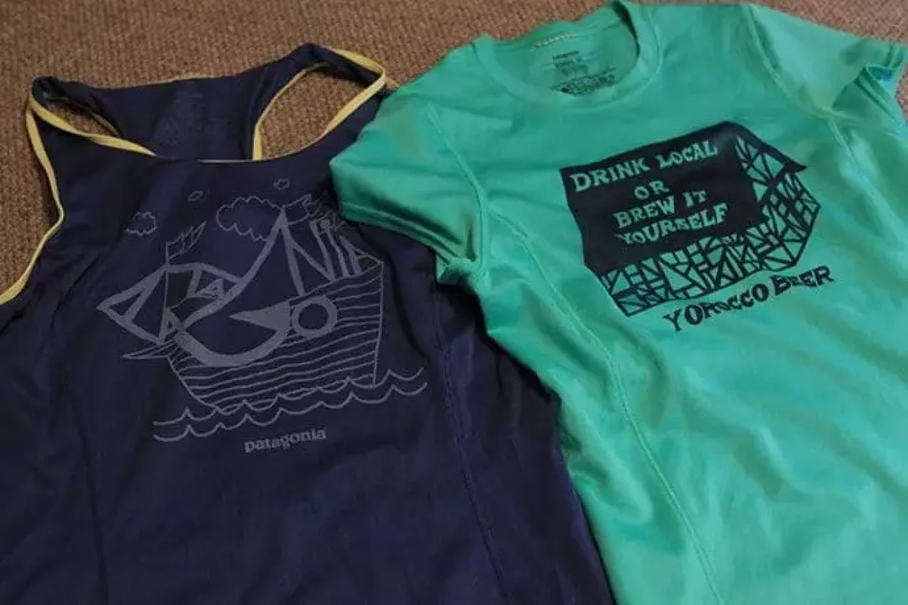 パタゴニアのTシャツに思い出をプラス