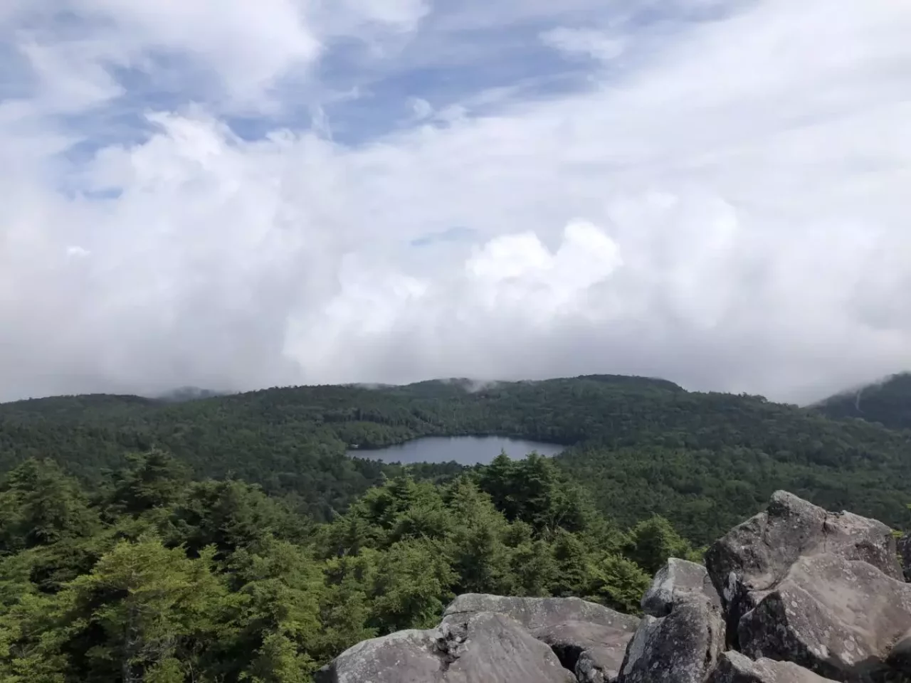 高見石から見る白駒池