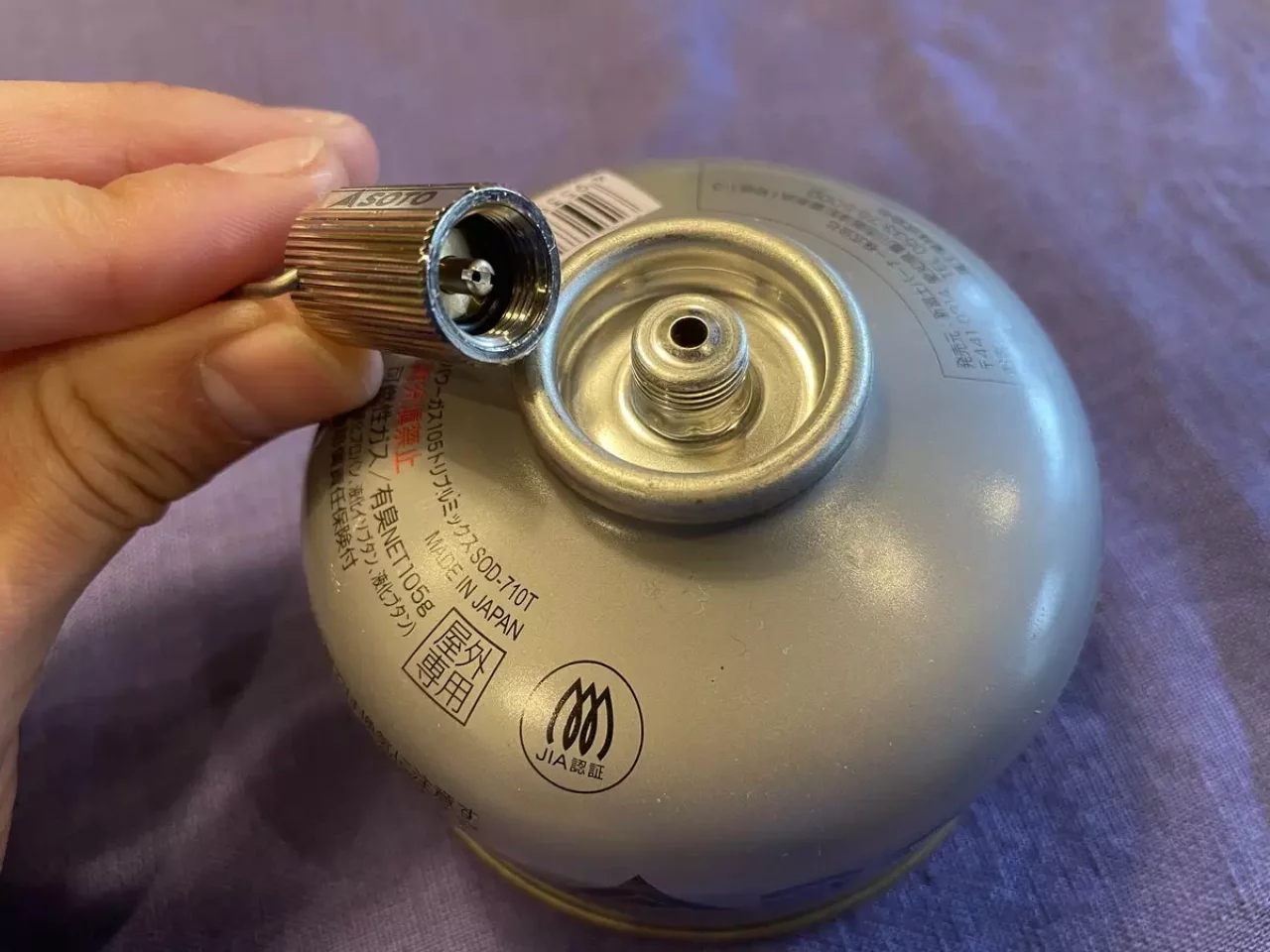 フィルアダプターをOD缶に取り付ける