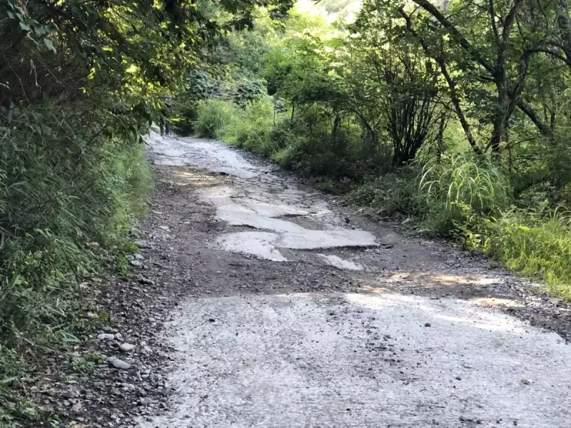 美濃戸口までの道路