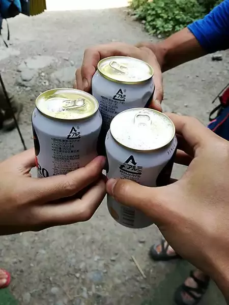 ビールで乾杯