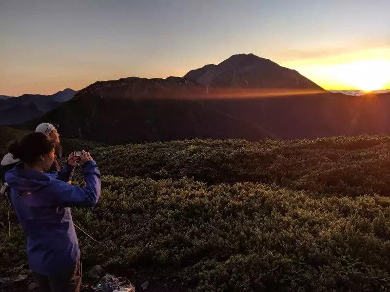 南アルプスの稜線