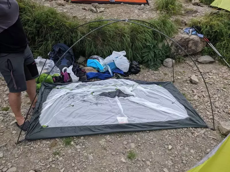 山岳用テントNEMO TANI1Pの設営方法