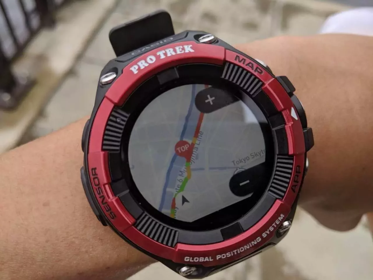 プロトレックスマートの地図を見ながらランニング