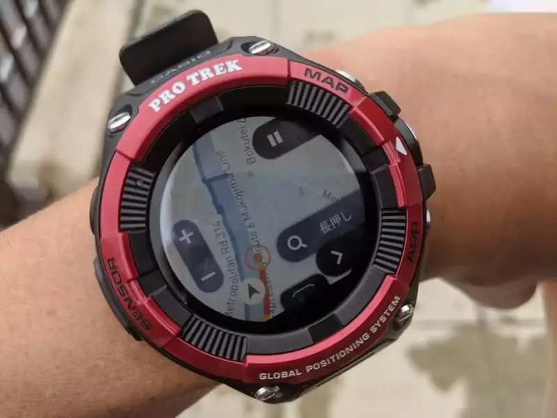 プロトレックスマートの地図を見ながらランニング