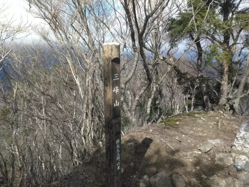 大山三峰山 登山 山頂