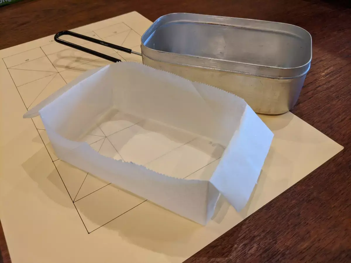 クッキングシートで作るメスティン折り・焦げ付き防止