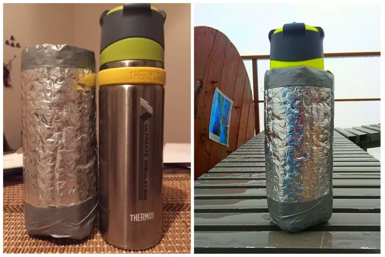 山専ボトルの中のお湯を冷めづらくする為の工夫