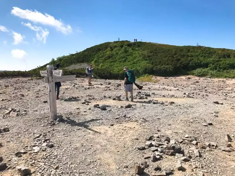 蝶ヶ岳のテント場