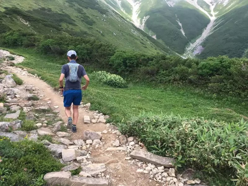 北アルプスでトレイルラン