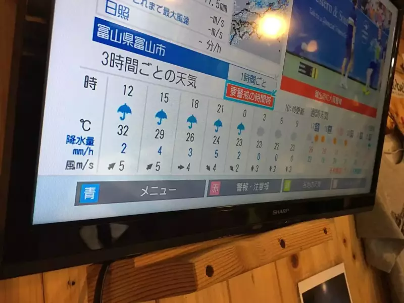 三俣山荘のテレビ