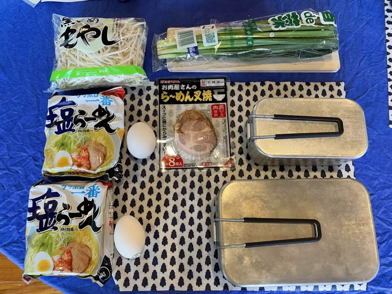 メスティンで袋麺ラーメン 材料