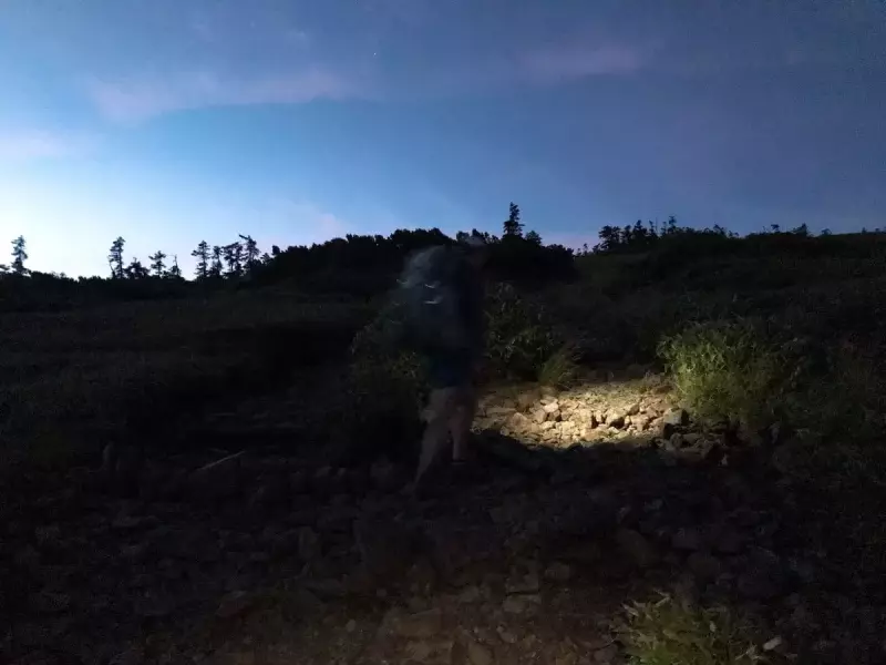 北アルプスの夜景