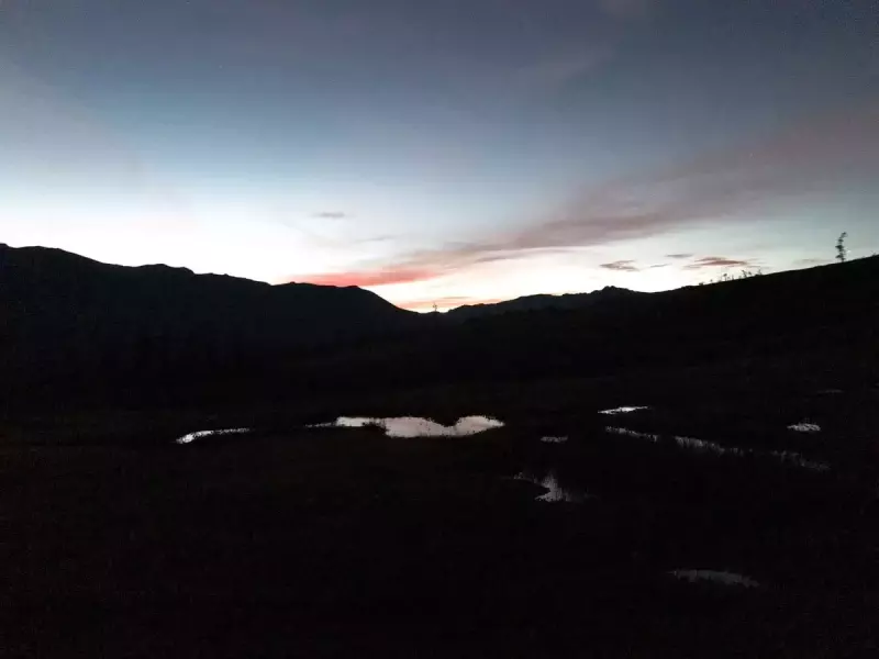 北アルプスの夜景