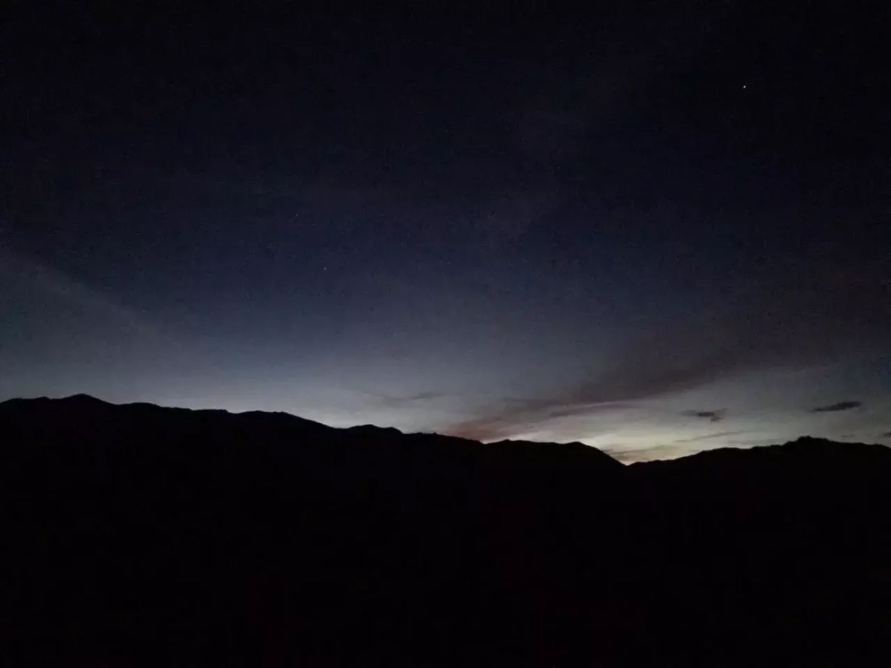 北アルプスの夜景