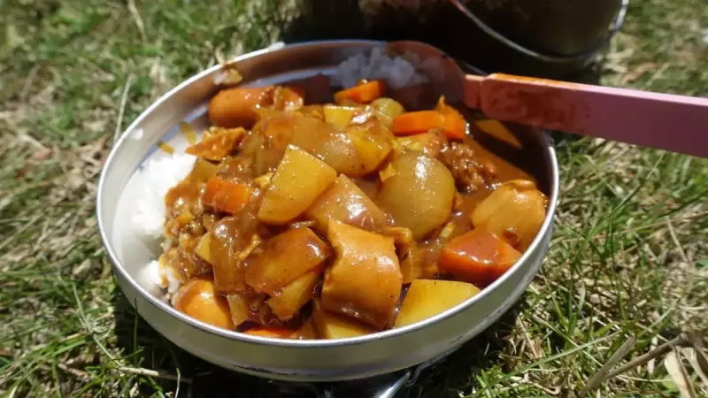 山ごはん「カレーライス」のステップ