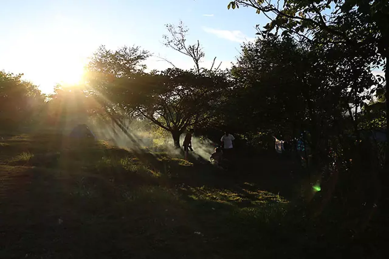 霧ヶ峰キャンプ場で食事