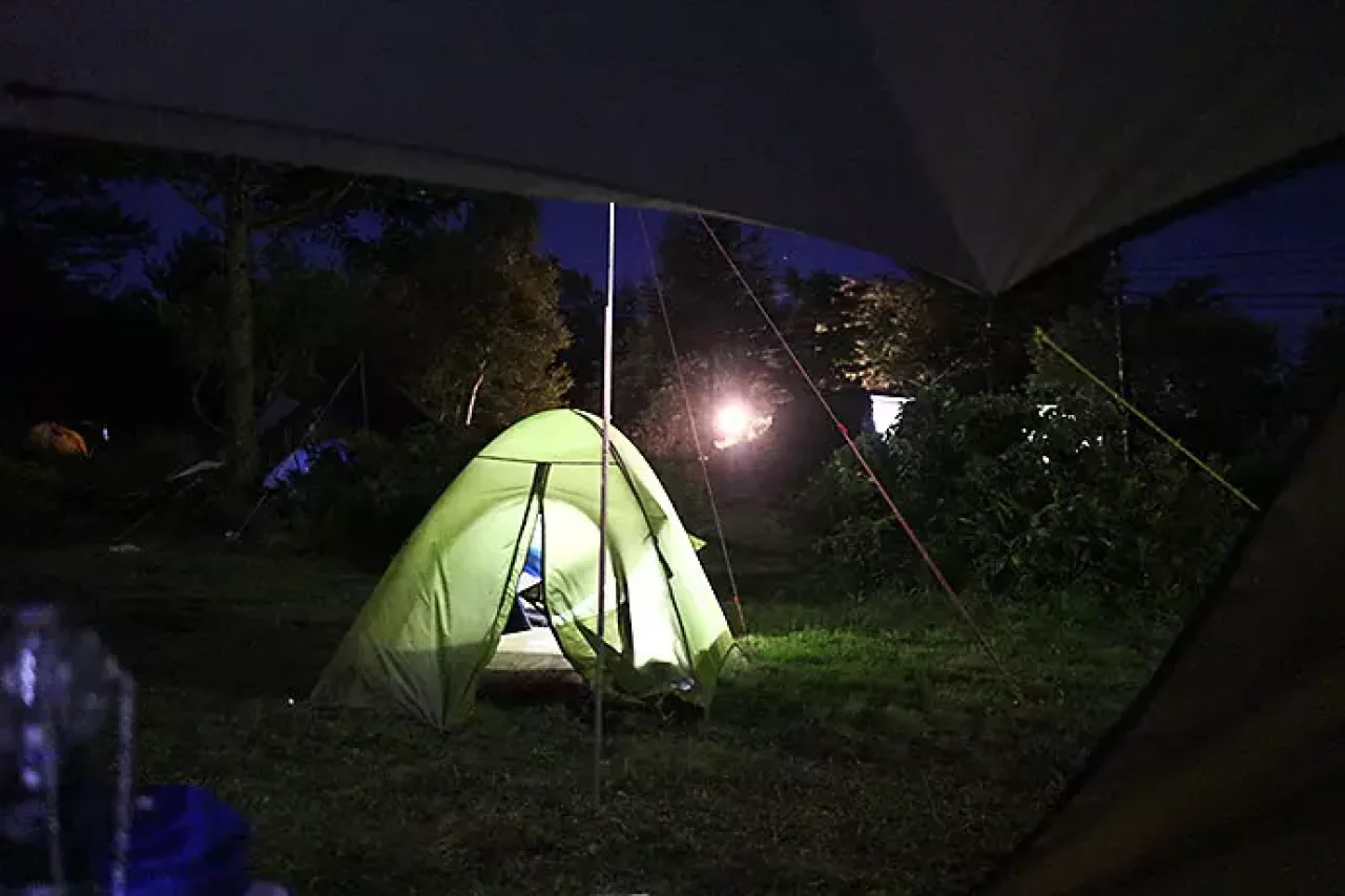 霧ヶ峰キャンプ場で食事