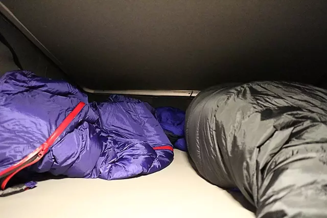 ポップアップルーフの中