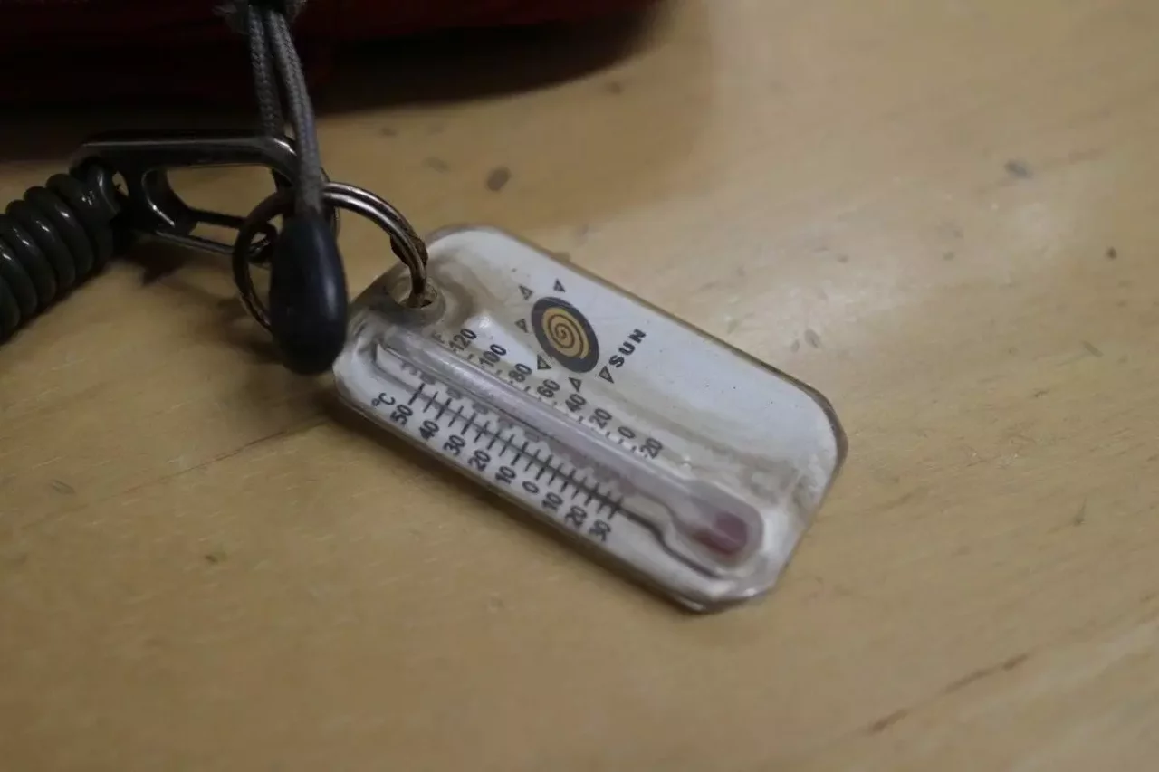 登山中の温度計