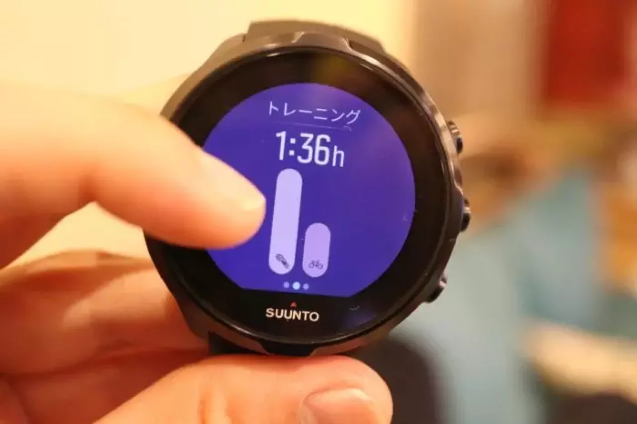 スントの時計をタッチパネルで操作