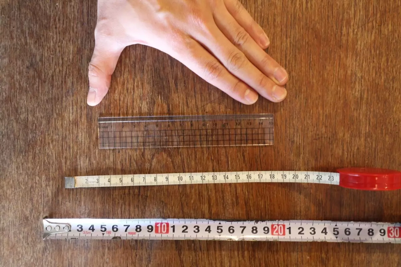 自分の身体を使って長さと量を知る心掛け