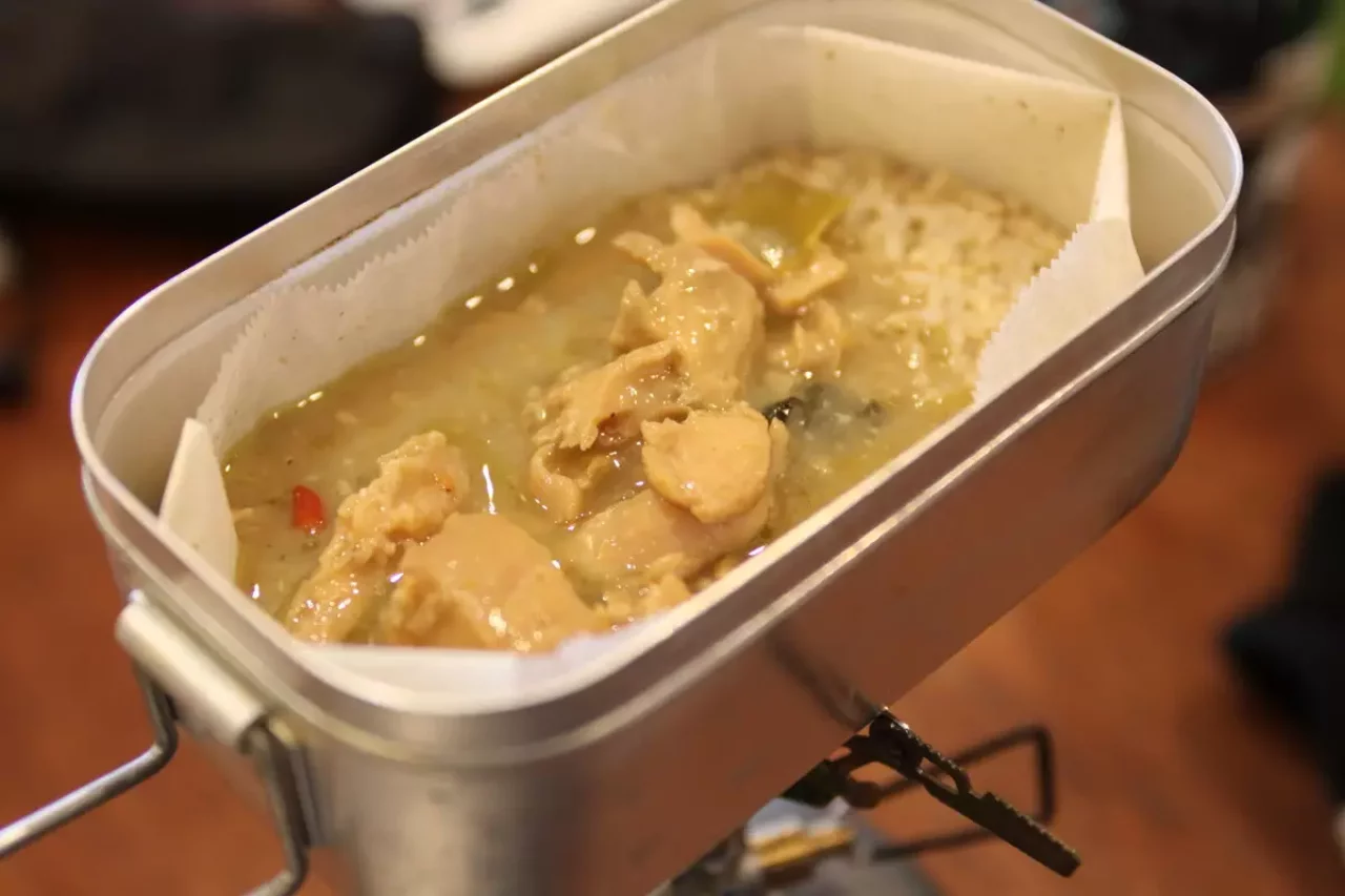 メスティン折りを使って食事をしてみた