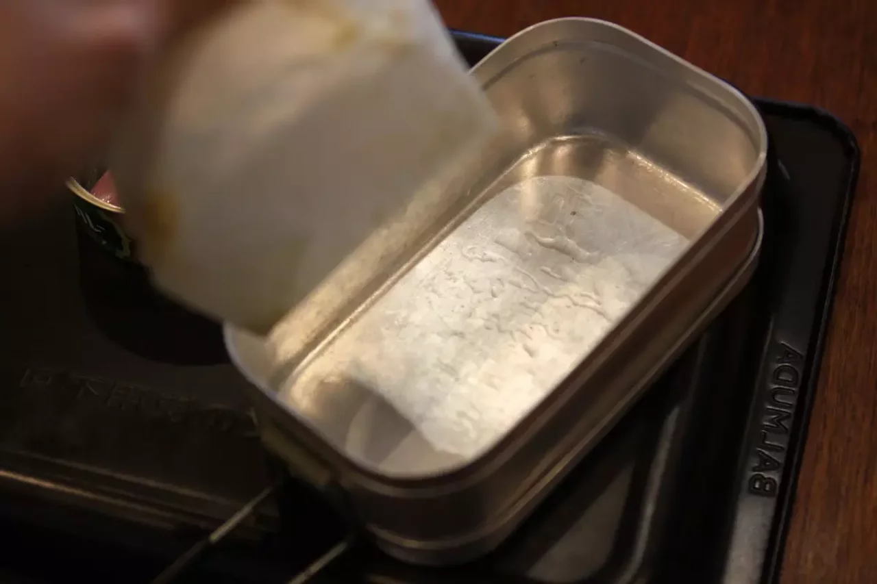 メスティン折りを取り除いたあとのメスティン内部