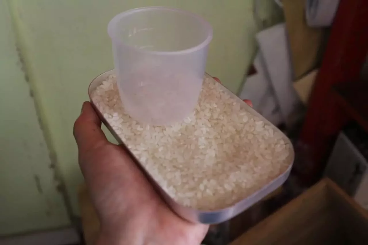 メスティンでお米を測る