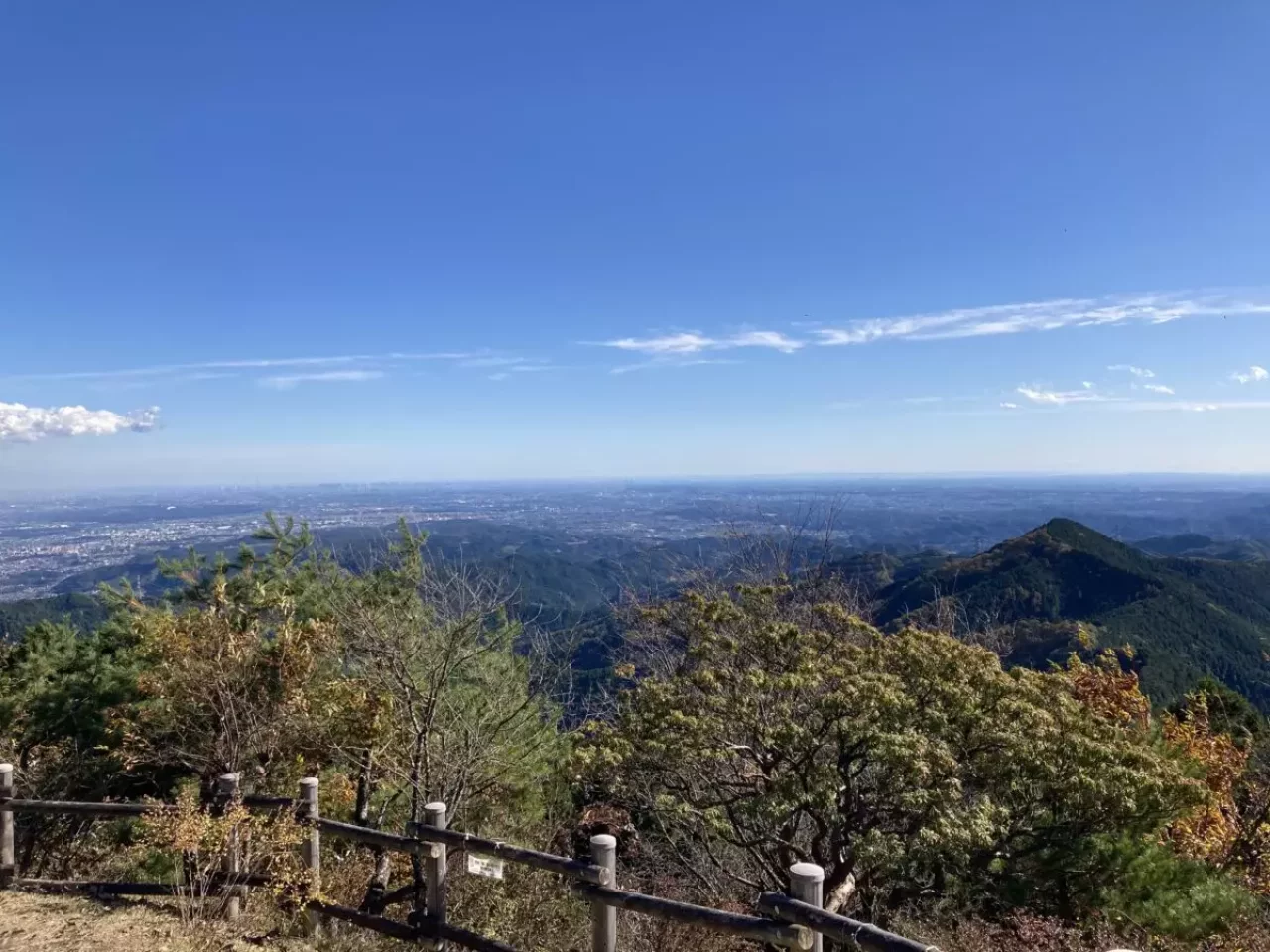 日の出山、山頂、眺望、関東平野