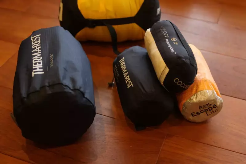 サーマレストのテントマット レビューのための装備