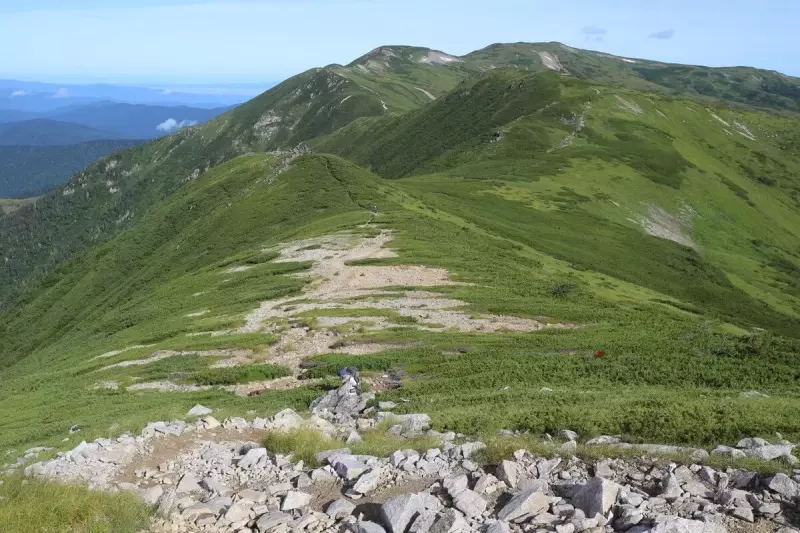 黒部五郎岳までの山容