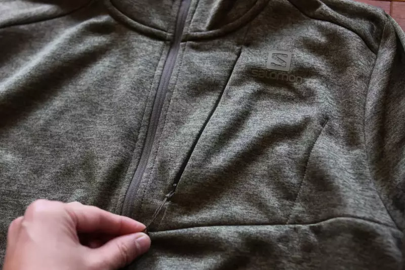 トランジション フルジップ サロモン ミッドレイヤー ポケット