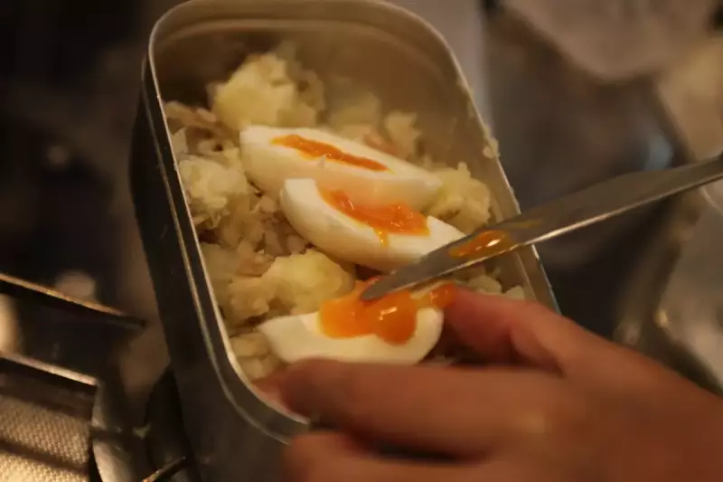 メスティン 卵 切る