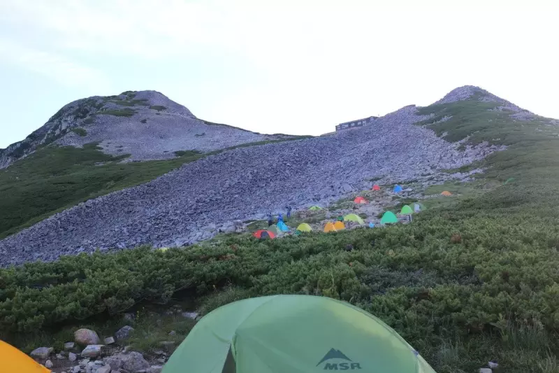 笠ヶ岳 日本百名山 山頂 テント場 笠ヶ岳山荘
