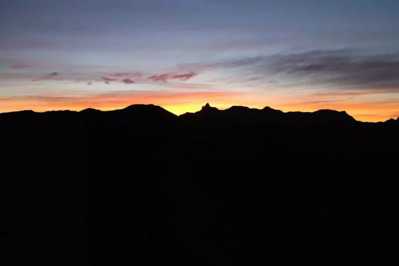 笠ヶ岳のテント場からの景色