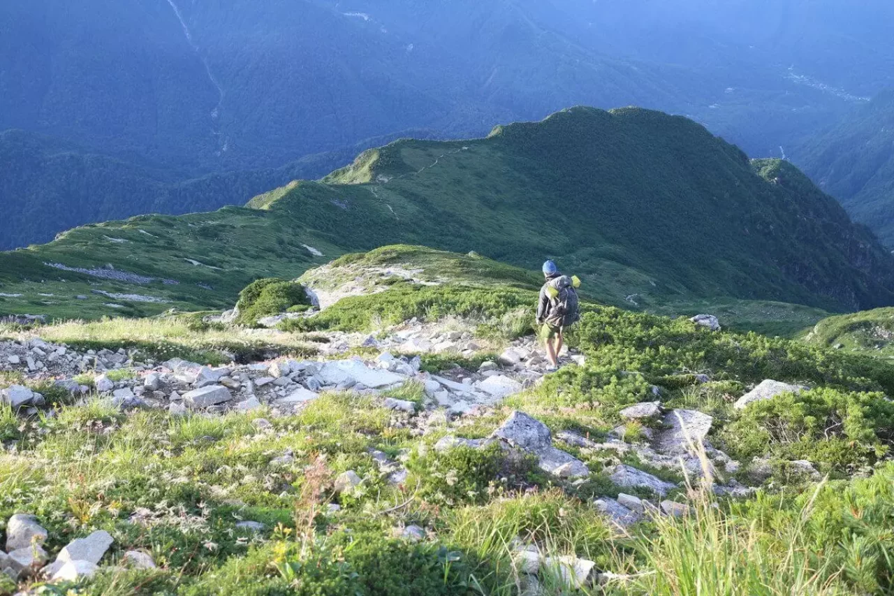 帰りは笠新道を下山道に利用